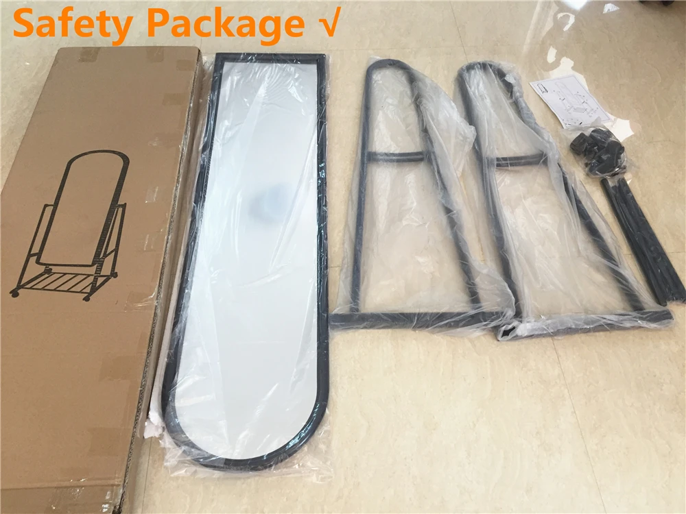 
New Modern Bath Home Floor Standing Dressing Mirror with wheel 