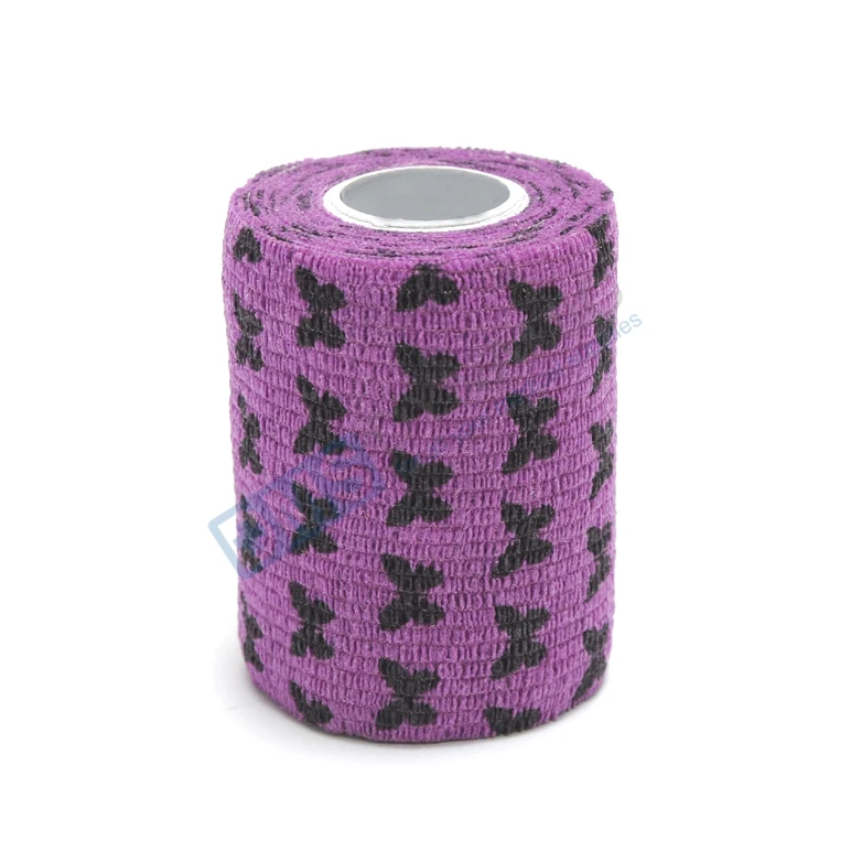 Colorful adhesive bandage wrap non woven fabric wide tape for first aid sports strong and easy to use breathable