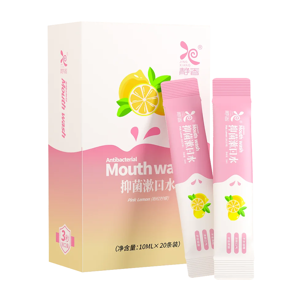 New Travel Portable 100% Natural Mint Lemon Flavor Teeth Whitening Mouthwash Without Alcohol