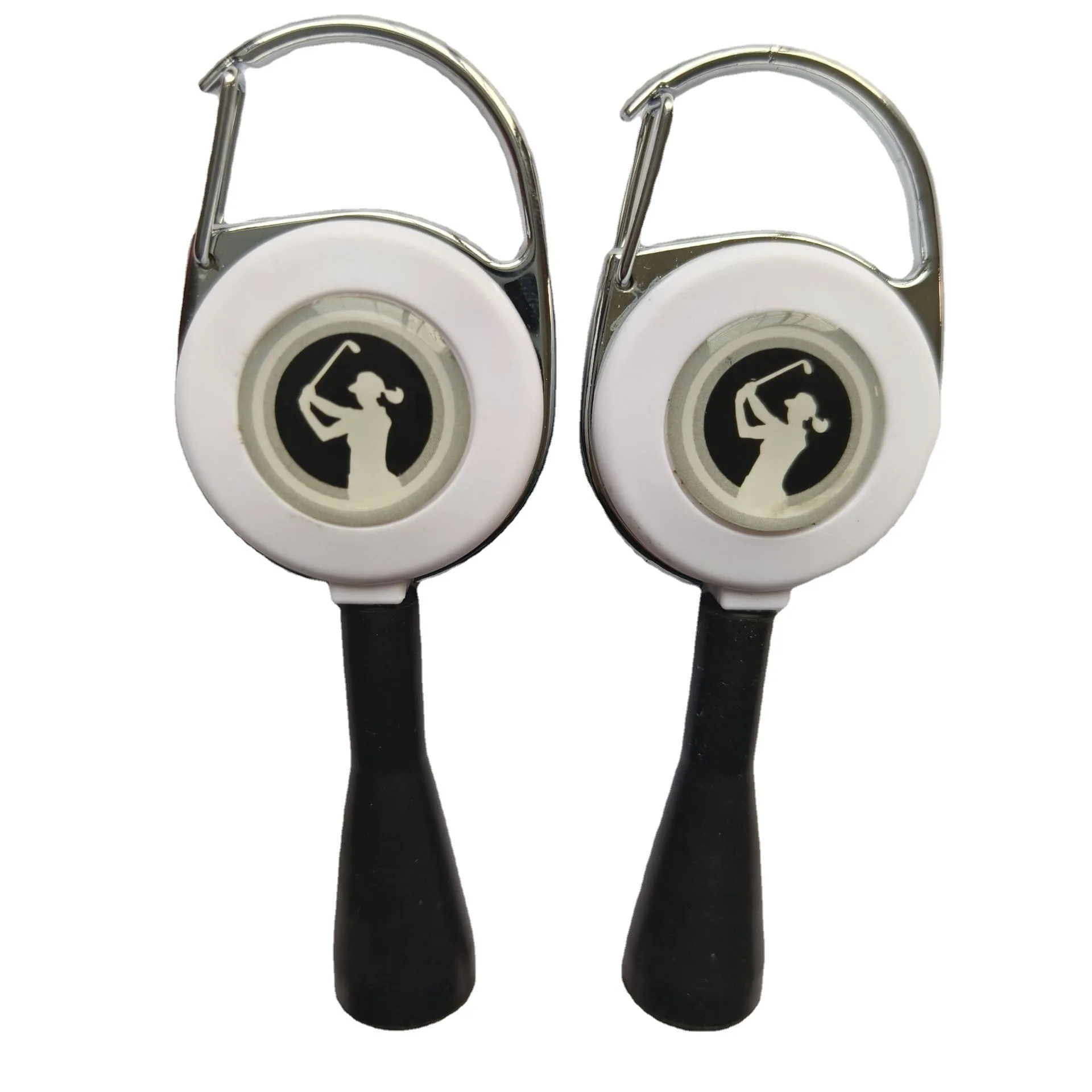 Manufacturers supply semi-metal carabiner carpenter retractable key ring retractable pencil cap holder