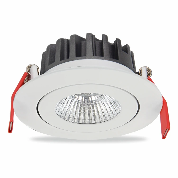 Aluminum slim cob spotlight adjustable head 5W 12W high Lm CRI meat fish bread fruit shop store recessed led downlight casing