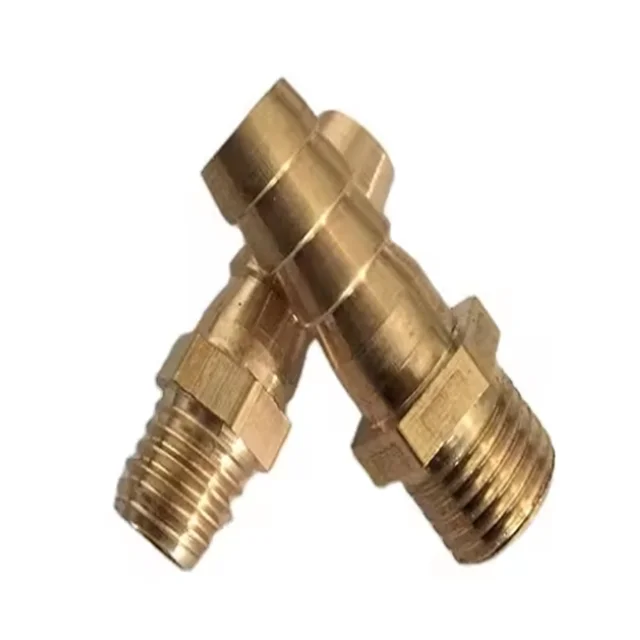 BZ-959 Brass 45 Degree Flare Hose Barb Compression Pipe Fittings Push In / Push-on Air Brake Hose/H96 H80 H70 H68 H65 H62 Brass