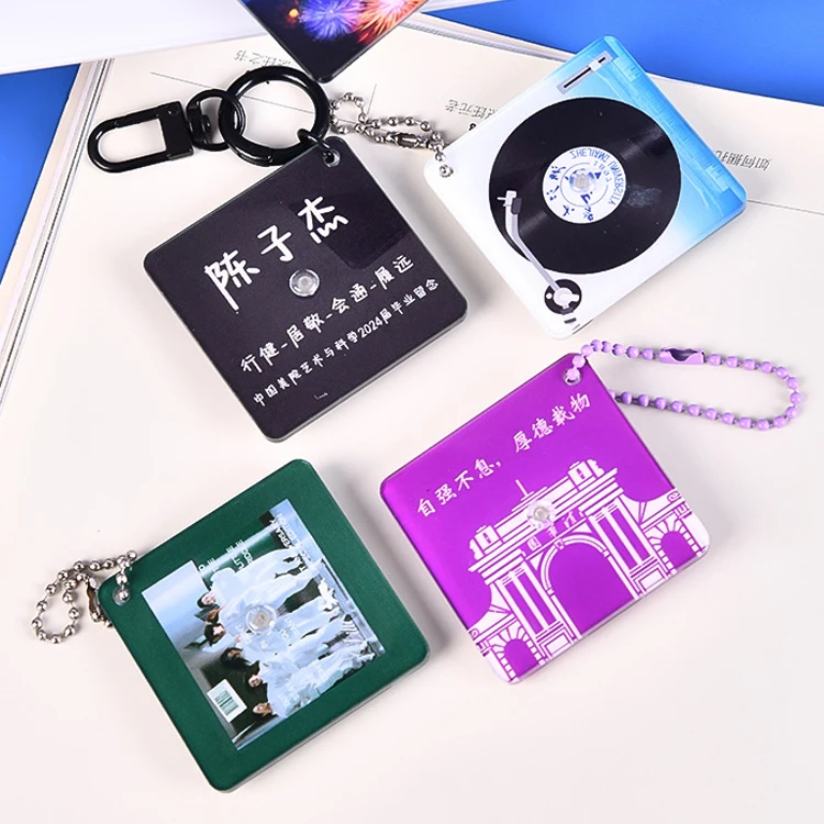 Custom Acrylic Charms Key Chain Phone Charm Shaker Custom Acrylic cd Case Keychain Anime Stand Acrylic Keychain