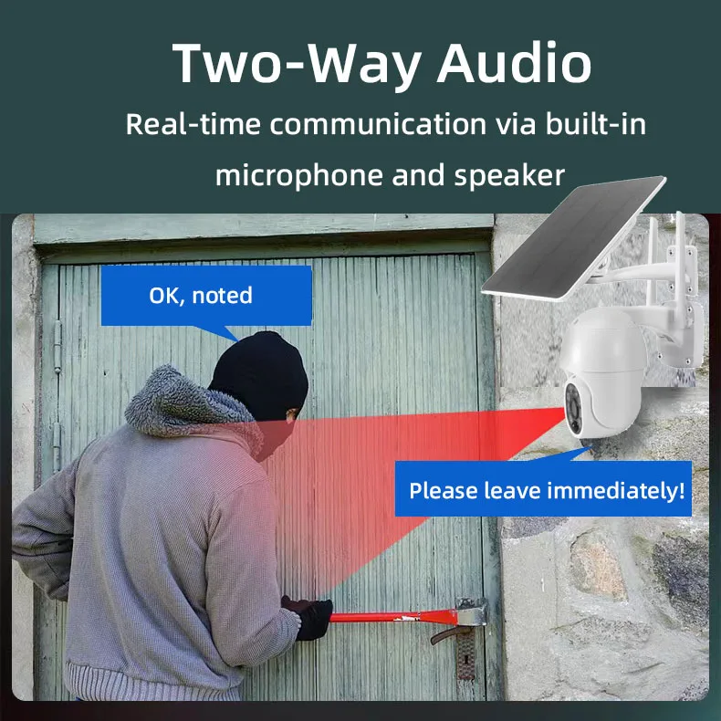 3MP Outdoor Wireless 4G/WiFi Solar Battery Power IP Monitoring Home Camera 1080p HD Ip CCTV Security TUYA WIFI  Led Camera