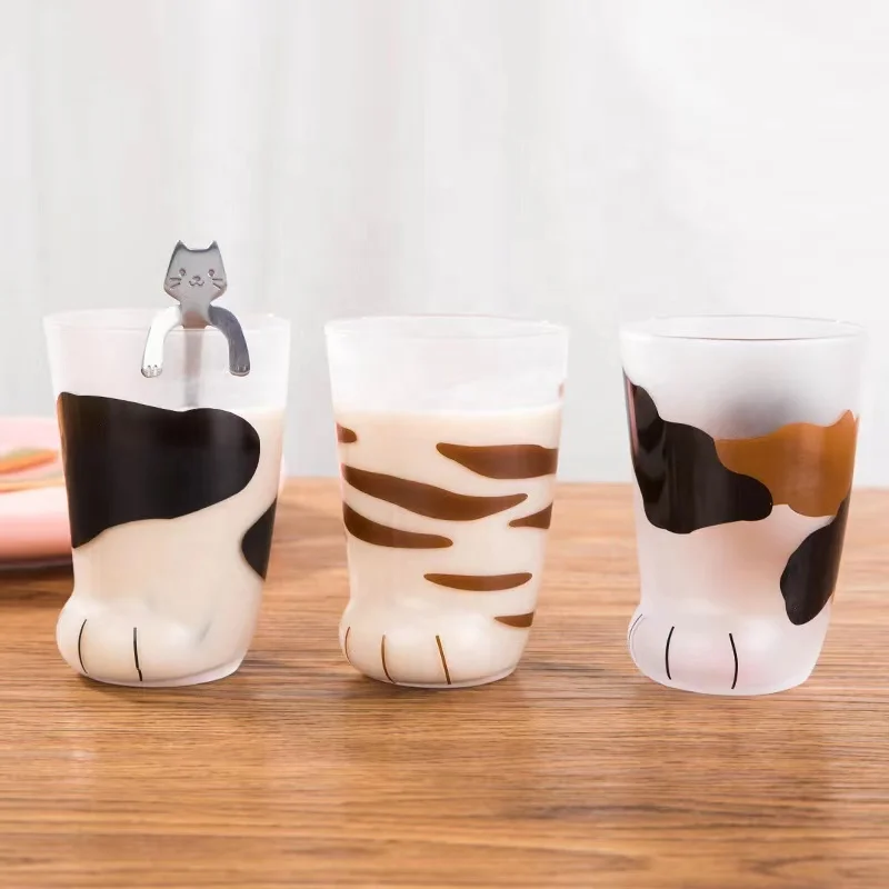 Creative Frosted Cat Claw Glass Water Coffee Cup