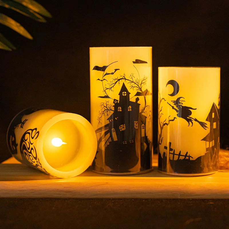 Halloween Specialization 3d Real Flame Led Floating Candles Light Flameless Candle