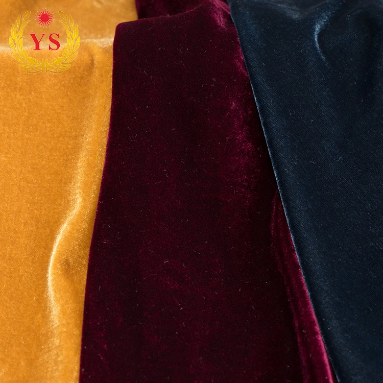 
Wholesale stocklot knitting polyester spandex velvet garment fabric roll 