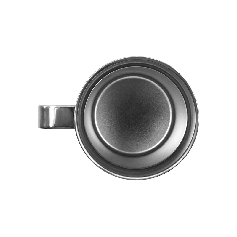 private label Customized 12oz Reusable Stainless Steel Insulated mirror reflection Travel Coffee Mug With Handle