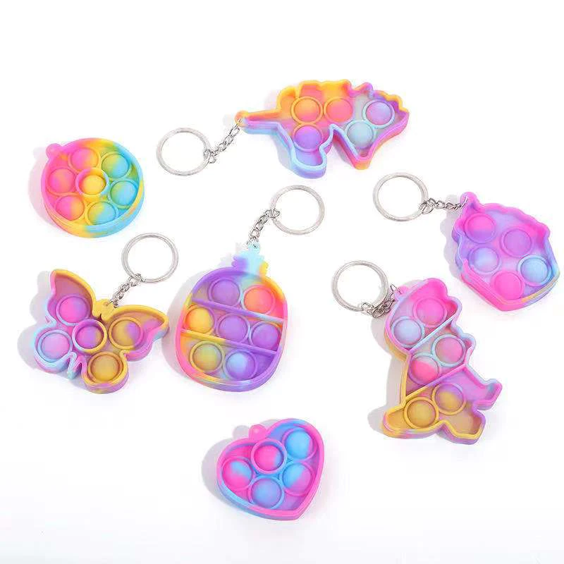 Wholesale Hot Popular Colorful Cartoon Hamster Silicone Popper Sensory Push Pops Bubble Poppet Fidget Toy