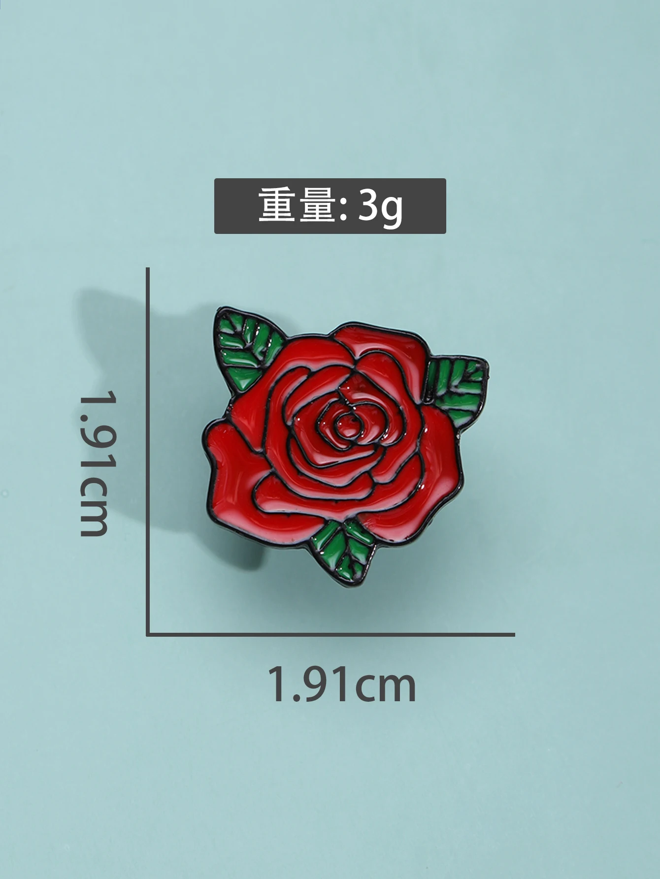 Custom High Quality Flower Lapel Pins Red Rose Brooches Wholesale Metal Soft Enamel Pin For Girl Decoration