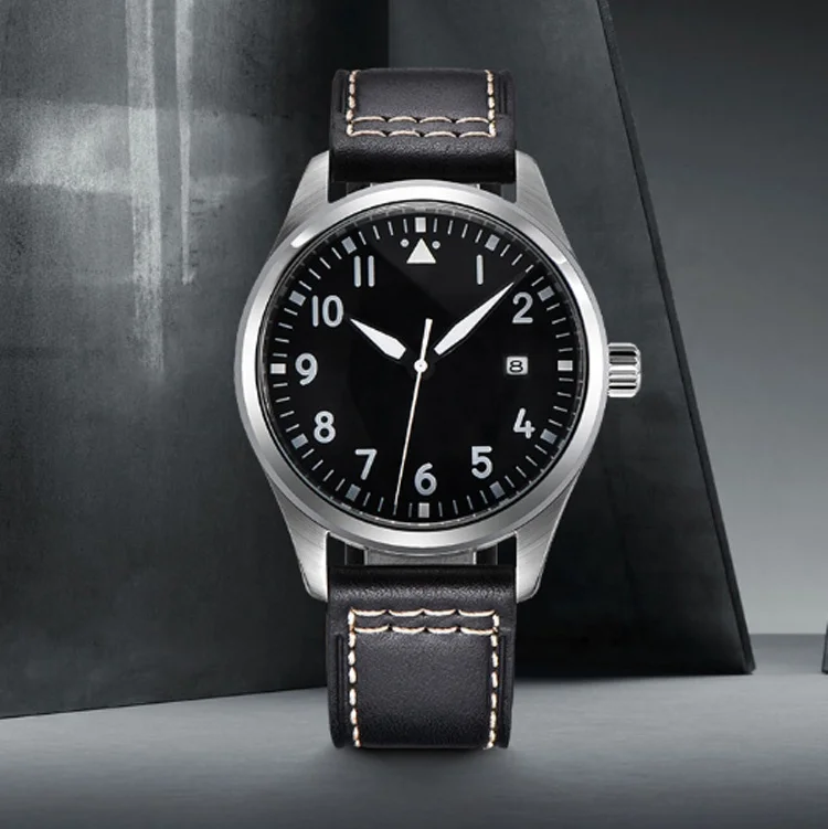 1 шт., автоматические механические часы-пилот из нержавеющей стали, 3 АТМ