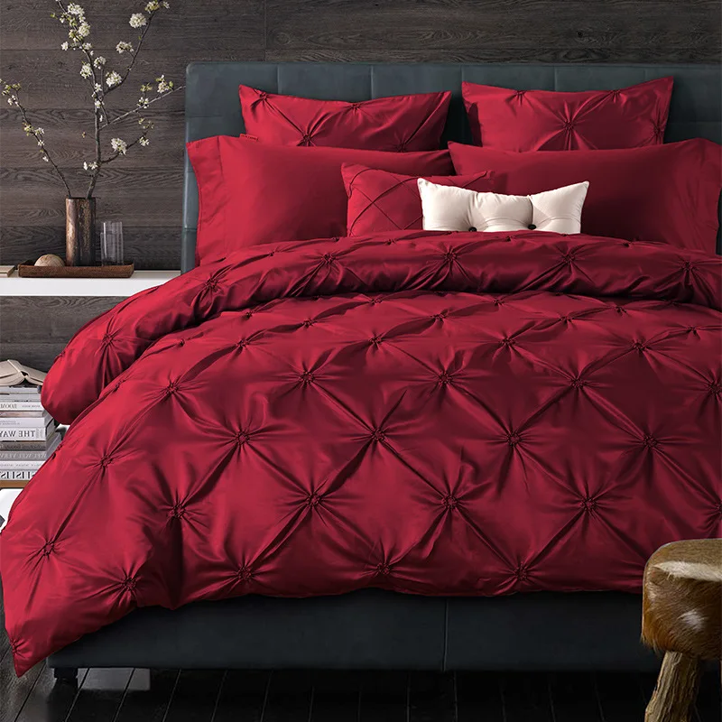 Poly/Cotton Bed Sheet Cotton Bed Sheets Set Solid Duvet Cover Sets 3/4/6/7/8 pieces bedding set covers bedsheets For Home Hotel