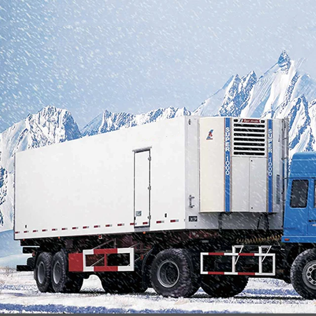 40ft 2 Axles FRP Coated PUR Semi-Trailer Thermoking Carrier with Refrigerator Units for Fresh Fruits and Frozen Meat