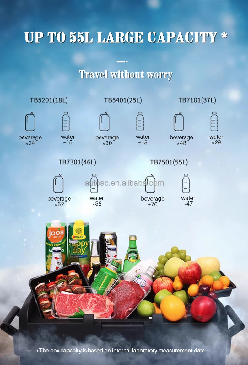 Factory direct Cooler Freezer 40L Camping Electric Cooler Box Car Refrigerator Mini Fridge 12V