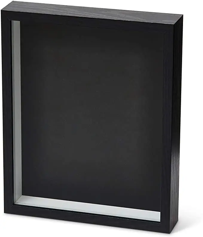 Рамка теневой коробки 8x10 черный и белый фон в комплекте высокоплотная древесно-волокнистая память/билеты/цветы 3D стекло