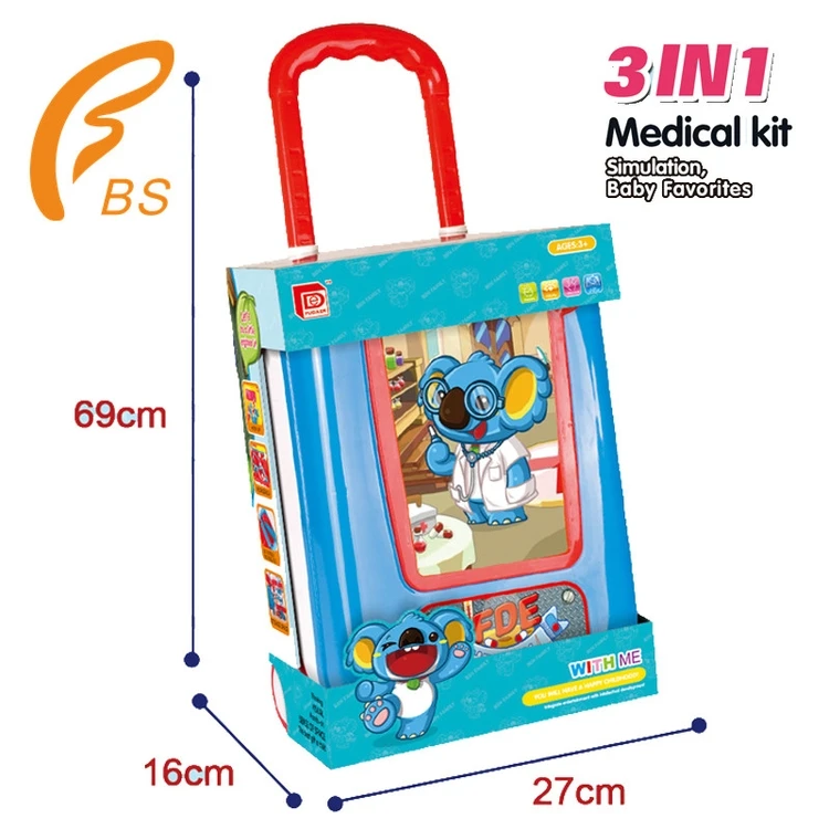  Medical Equipment Set Suitcase Playhouse Toy Simulation Plastic Doctor Role Play Game