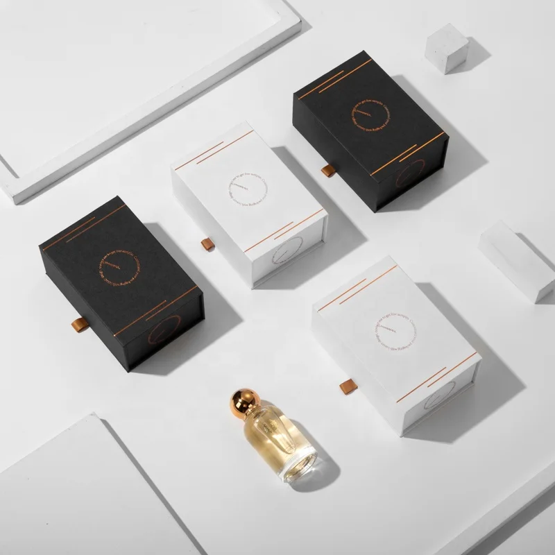 Custom Logo Luxury Black 30ML 50ML 100ML Magnetic Bottle Cosmetic Paper Gift Packaging Perfume Boxes