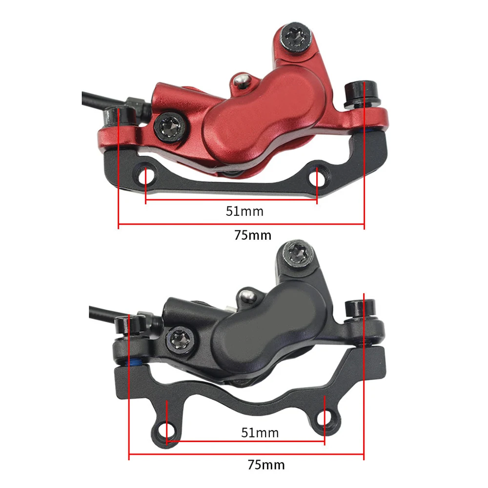 160mm 180mm Rotor Brake Caliper Hydraulic Disc Brake Forged Alloy Lever 4 Piston Oil Brake Kit Other Bicycle Parts