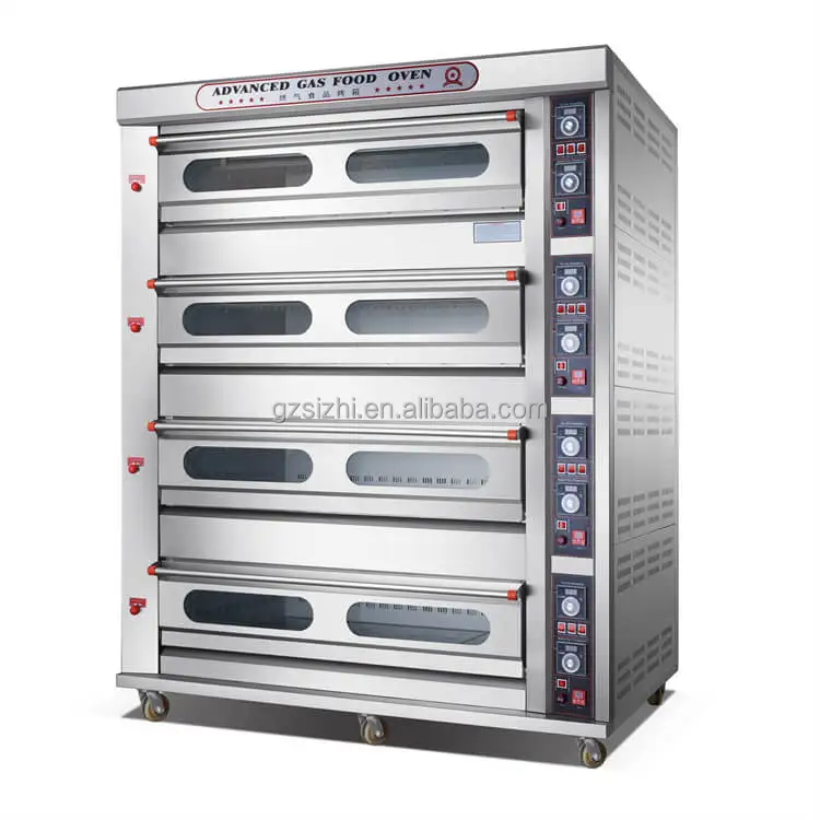 Commercial Baking Equipment 3 Deck 9 Tray Bread Oven Gas Baking Oven