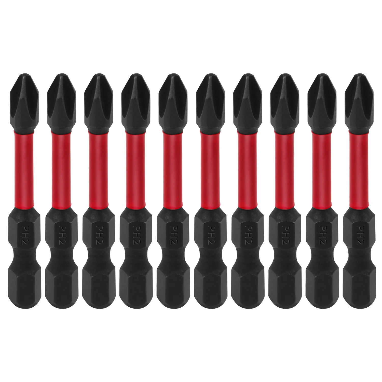 Hand Drill Bits Phillips Head Taiwan S2 Material 50MM Impact Screwdriver Bits With Red Color Ring