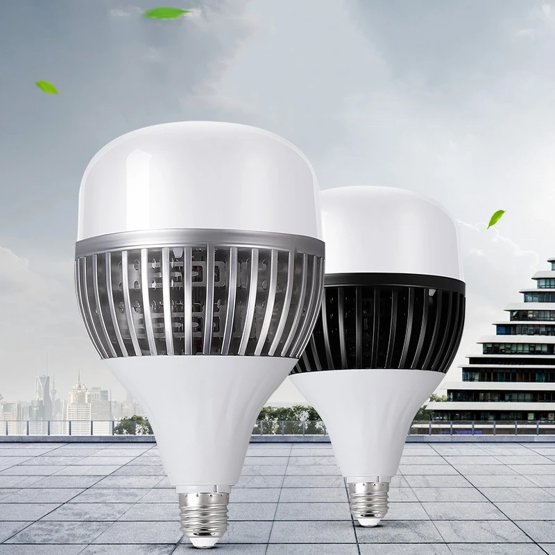 Industrial With Cooling Fan High Power E27 E40 50w 100w 150w 200w Led Light Bulb