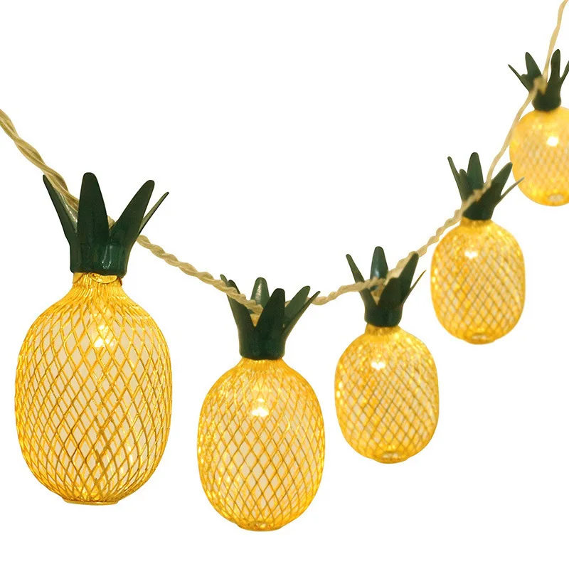 Christmas Battery Operated Pineapple Shaped String Led Lights Battery Indoor String Lights