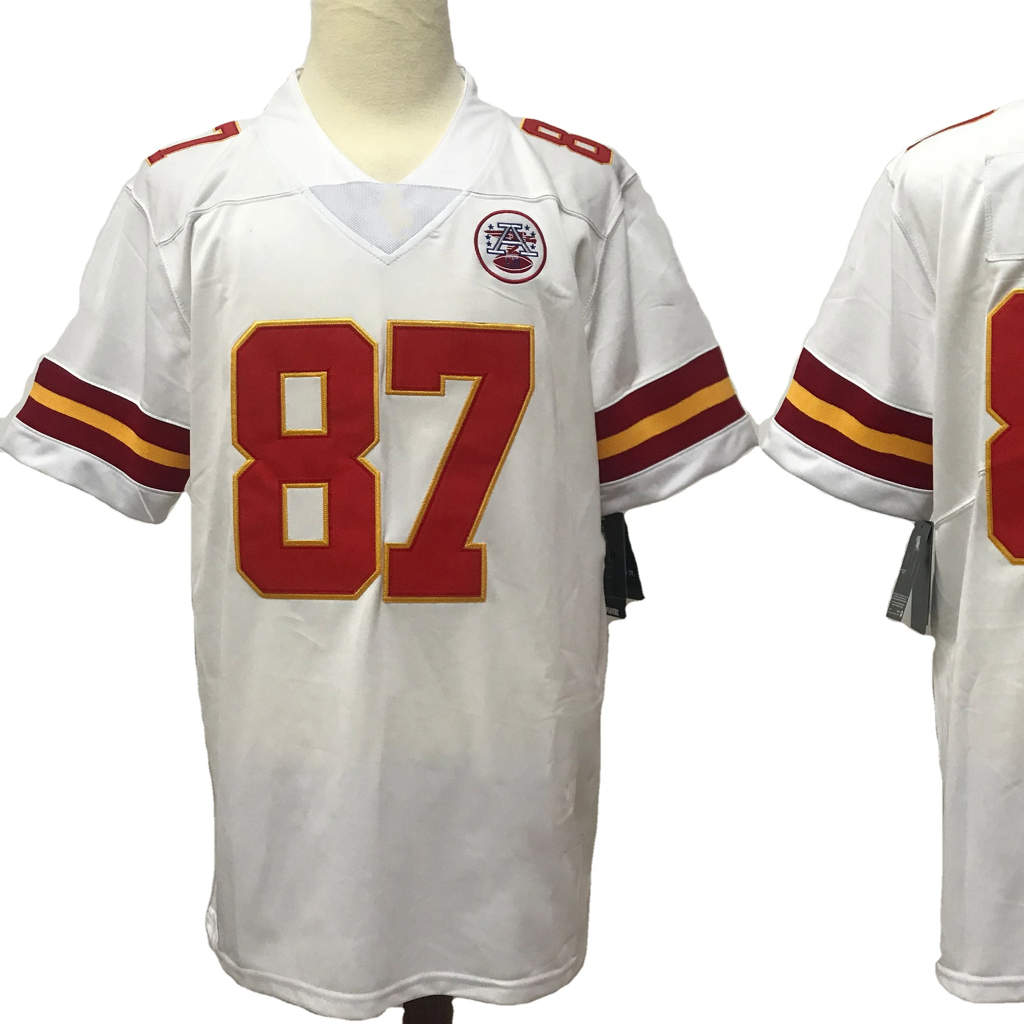 Новый сезон № 87 KELCE, белая мужская футболка для регби, спортивные рукава большого размера, доступна оптовая продажа