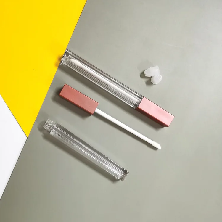 Plastic packaging eyeliner concealer liquid bottle diy lip gloss tube 2ml round fine rectangular lip glaze empty tube