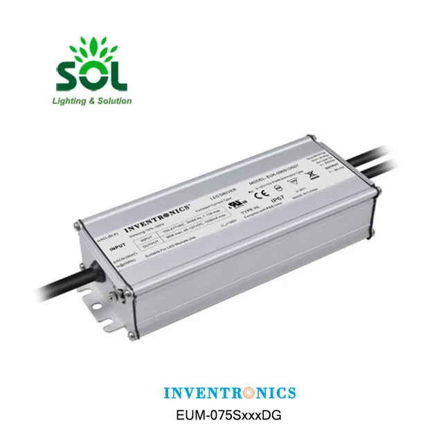 Inventronics EUM Series 75W Programmable Constant Current LED Driver
