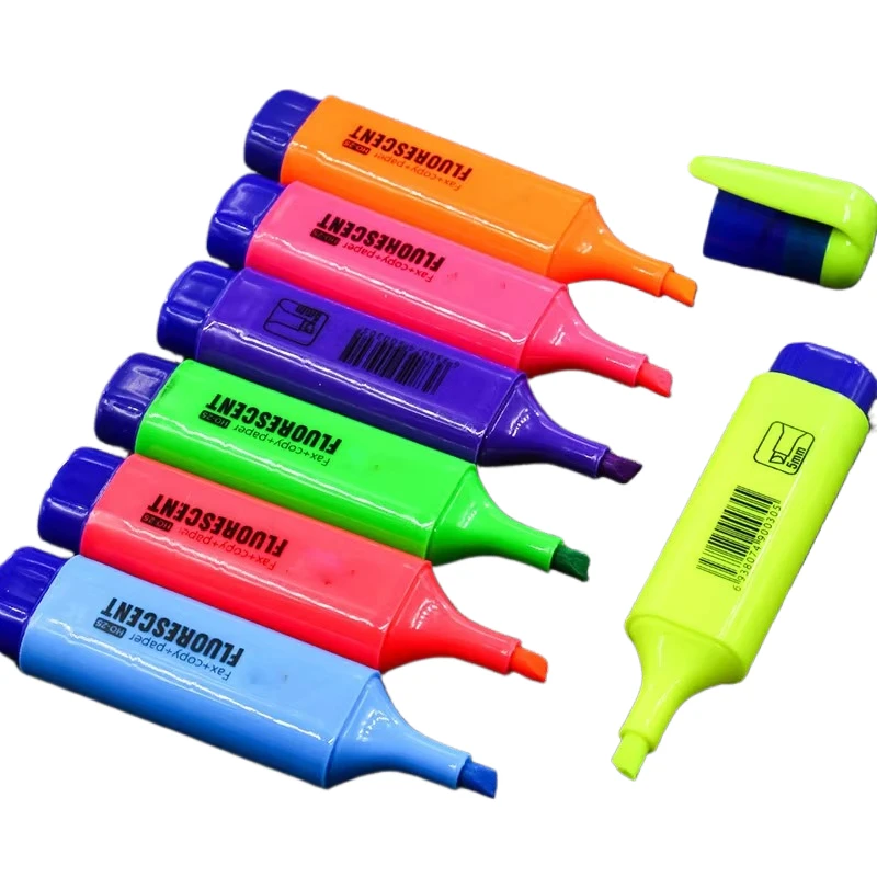 wholesale Custom logo highlighter pen for gift office High quality fluorescent ink color Highlighter for office