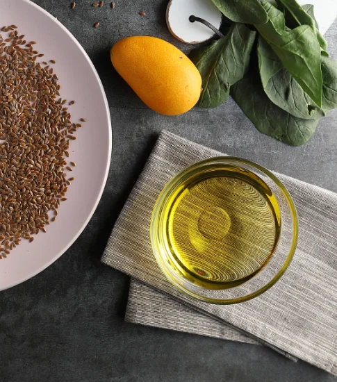 Sanmark Factory Supply Hot 55% ALA NON-GMO Flaxseed/Linseed Oil Cold Pressed Refined Flaxseed Oil For Skin Care