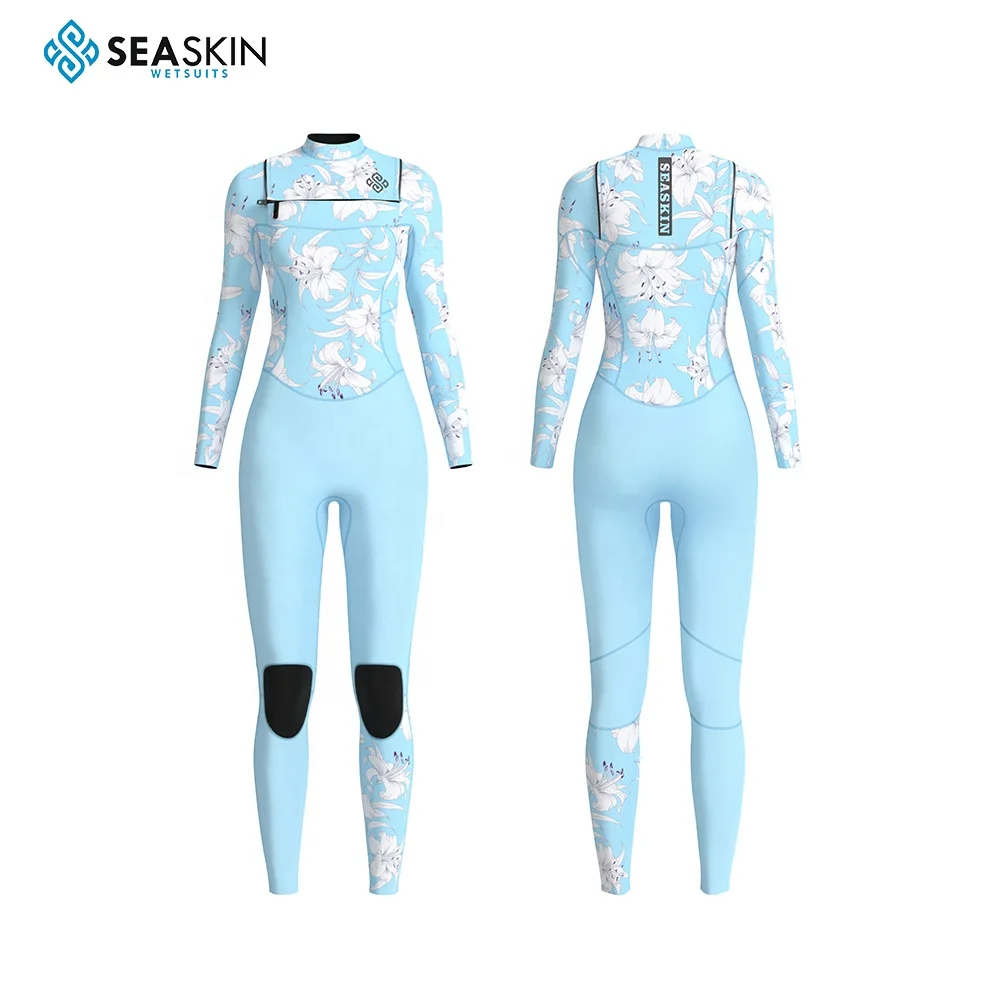 Eco-friendly Limestone 4/3mm Chest Zip Wholesale Neoprene Surfing Women Men Diving Suit Wetsuit