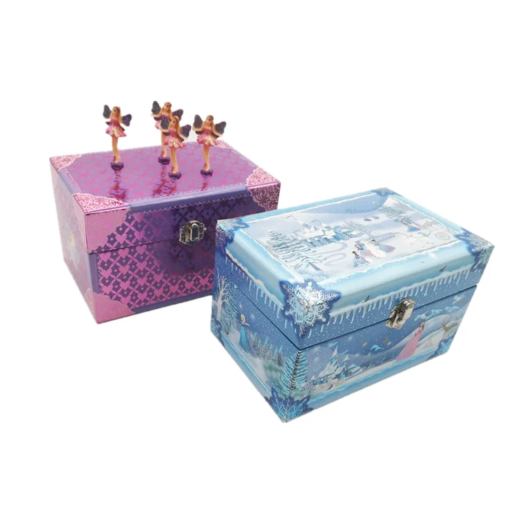 Custom christmas dancing figure music paper gift box for kid