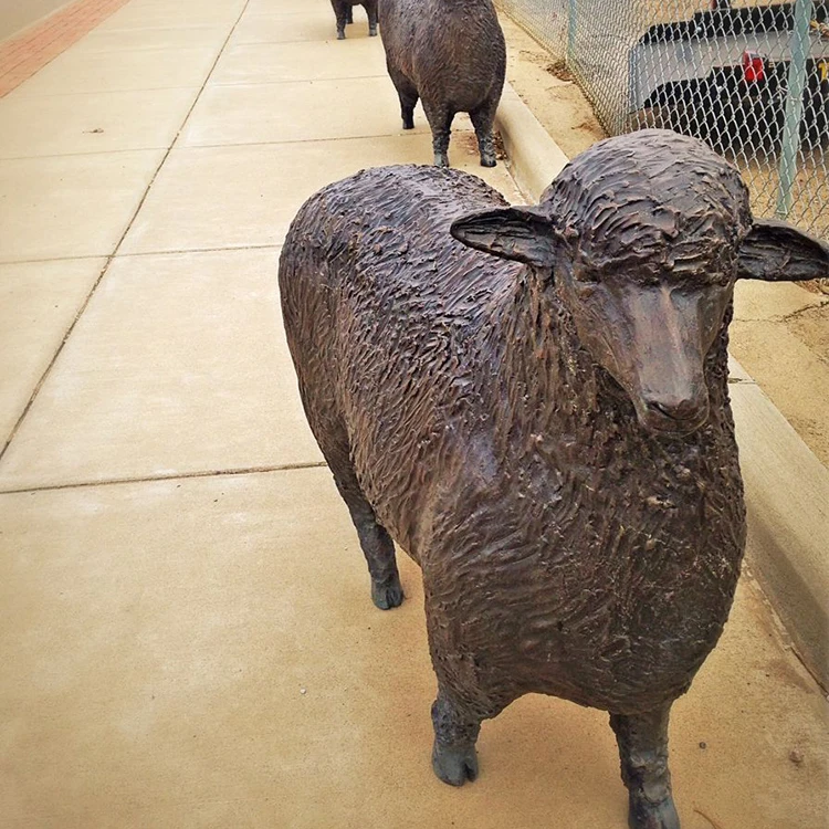 hot sale Customized Outdoor Yard Decoration Life Size Casting Bronze Statue Goat Sculpture