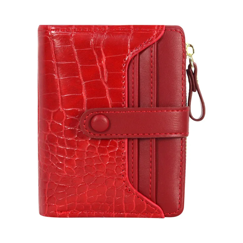 Personalized Small Wallet embossed crocodile pattern leather Women Slim card holder wallet Custom bank card holder Popular