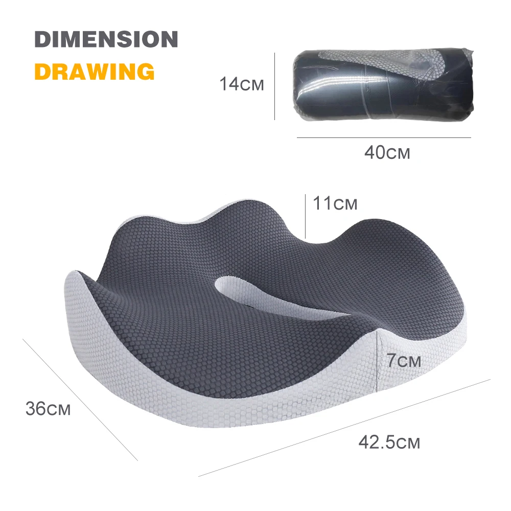 Saien Round anti slip memory foam Orthopedic seat cushion office wheel chair lumbar pillow cover pillows seat cushions