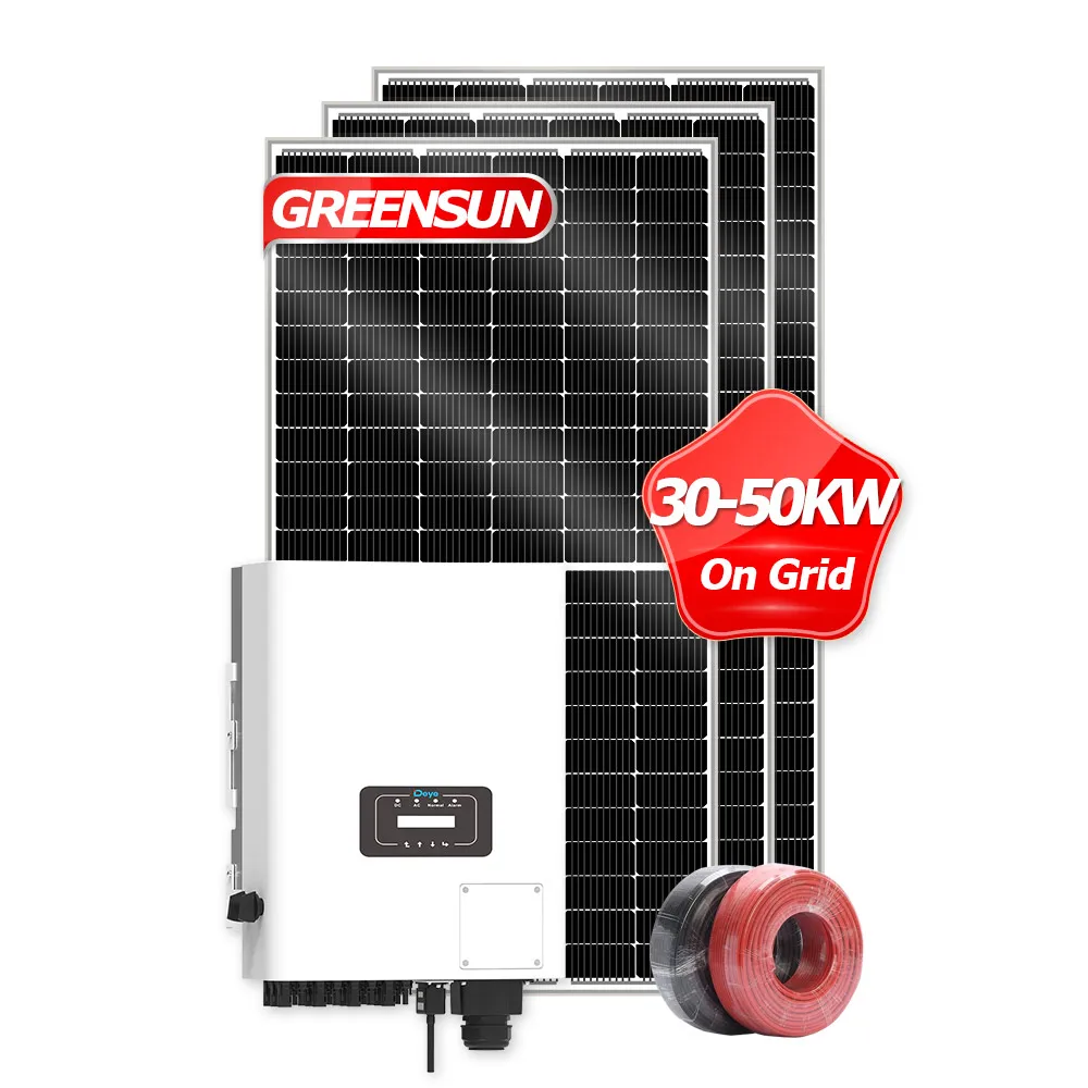 Complete customized power panels 30kw 40kw 50kw on grid solar energy system for home farm