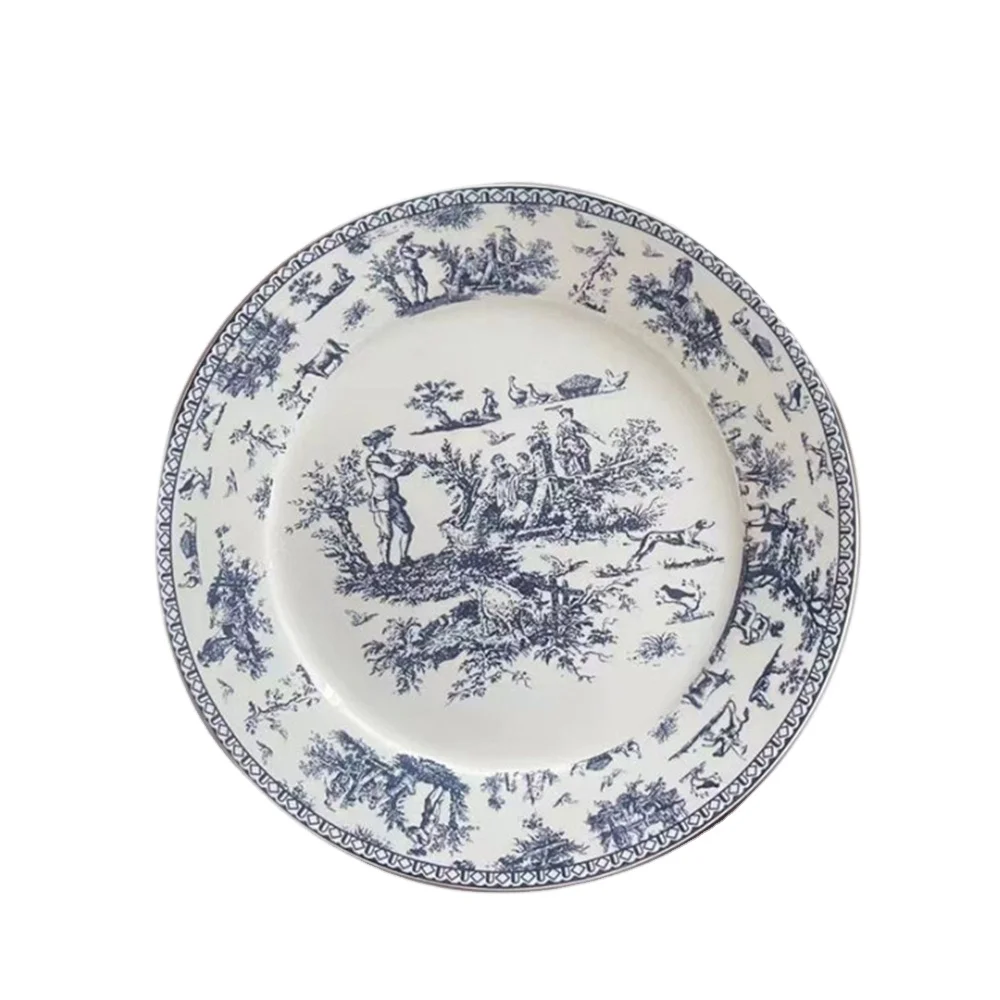 Wholesale French Style 8 10 Inch Ceramic Plate Collection Steak Plate For Wedding Party