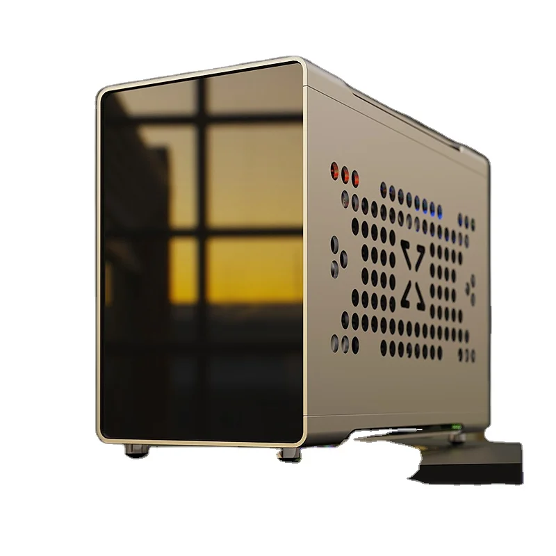 
ITX RGB Tempered Glass Gaming Chasis Mini PC Slim DESKTOP Case 