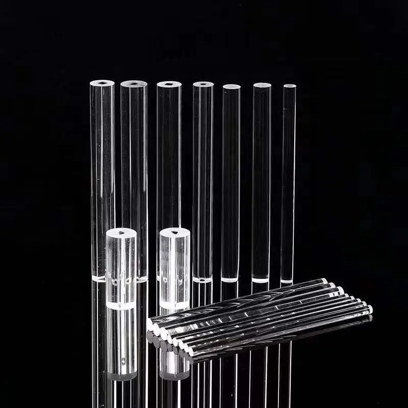 Wholesale of high purity transparent germanium silicon quartz glass cylinder heating high temperature quartz tubes