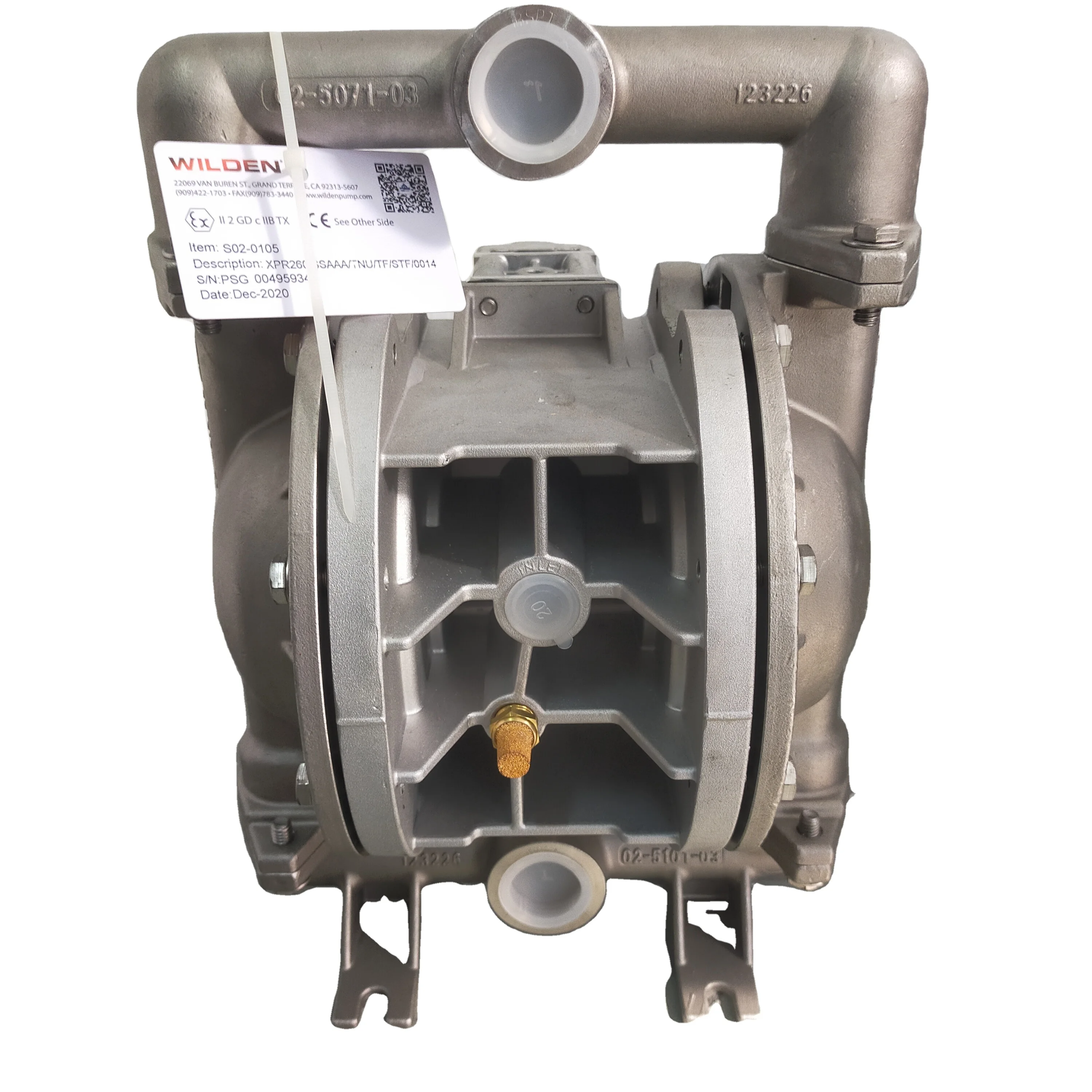 Wilden XPR260/SSAAA/TNU/TF/STF/0014 пневматический мембранный насос из нержавеющей стали