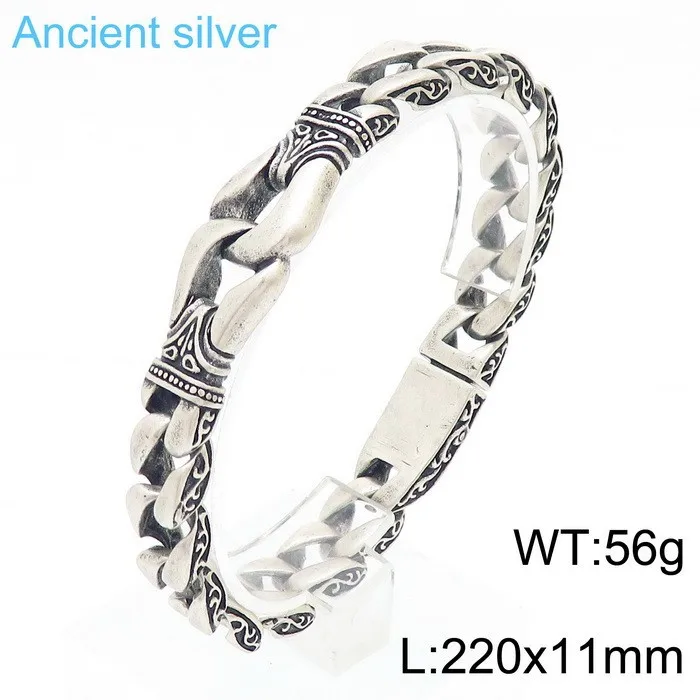 Stainless steel jewelry wholesale retro bracelet men wholesale new European and American fashion titanium steel bracelet