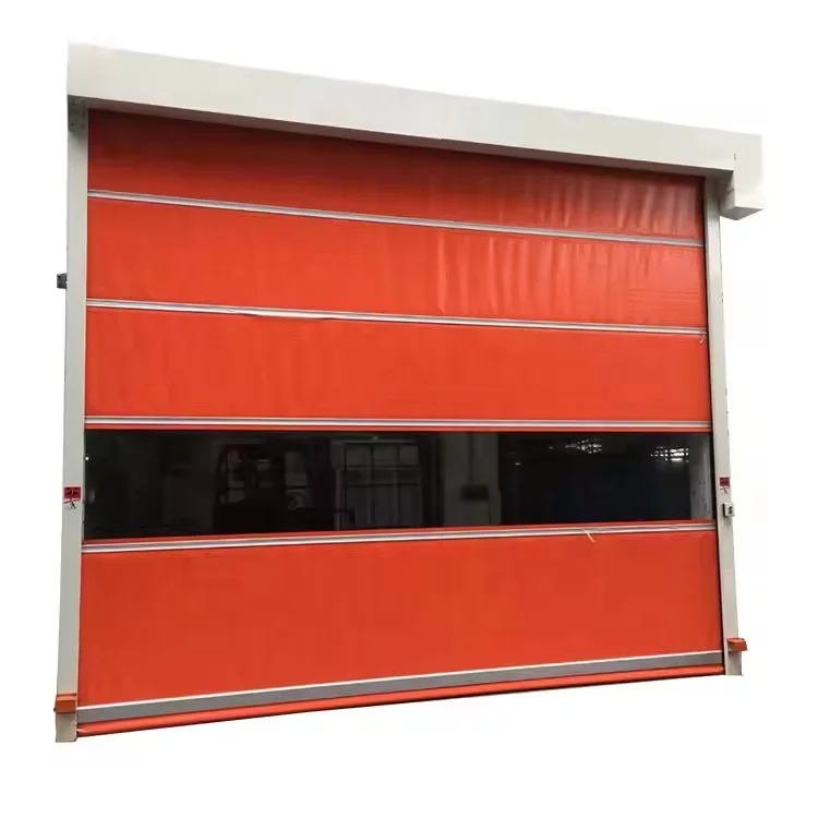 Automatic plastic high speed rolling shutter door transparent high speed PVC door safety fast door for equipment room