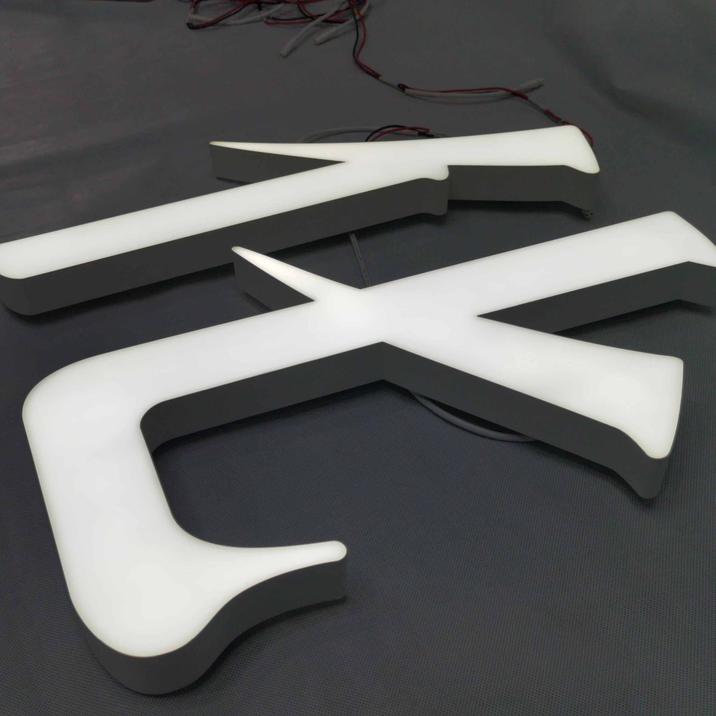 solar light box advertising acrylic letters manufacturing iron