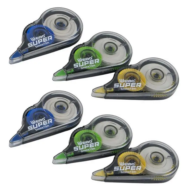 
6Pcs Correction Tape Tape Compact Durable Applicator No Damage for Papers Correction 
