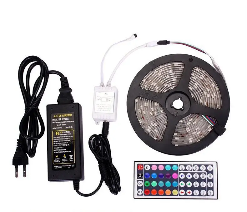 IP65 5 м 5050 rgb комплект 30 led/M IR 44 /24 клавиши пульт дистанционного управления DC 12 В рождественские светодиодные полосы освещение