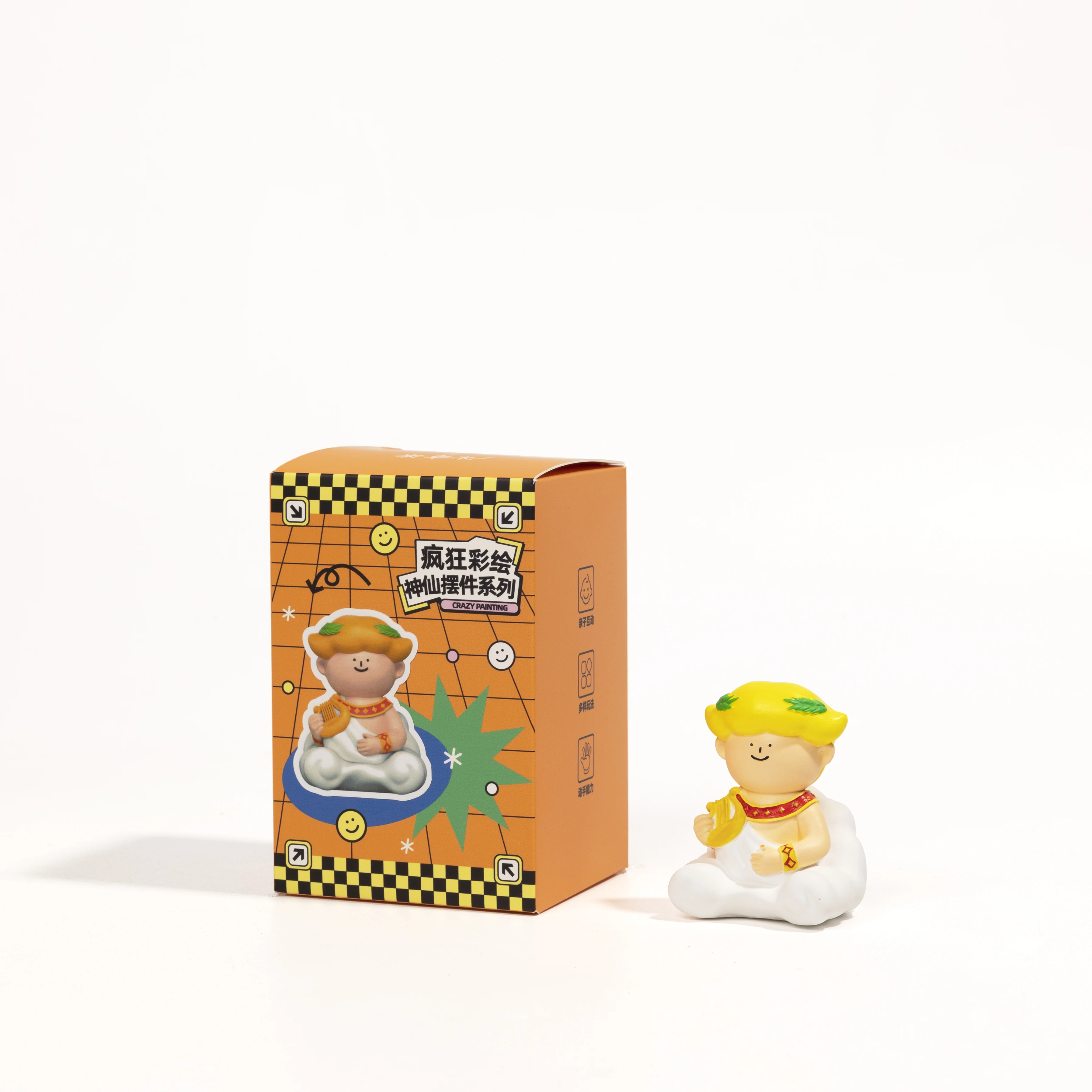 New child drawing toy kit 2024,mini Character model plaster doll diy handmade painting education toy set,birthday Christmas gift