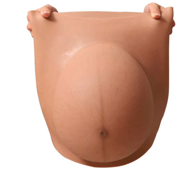 Light Realistic Silicone pregnant stomach belly breast form artificial 6 month babies Silicon Film Pregnancy bump for women