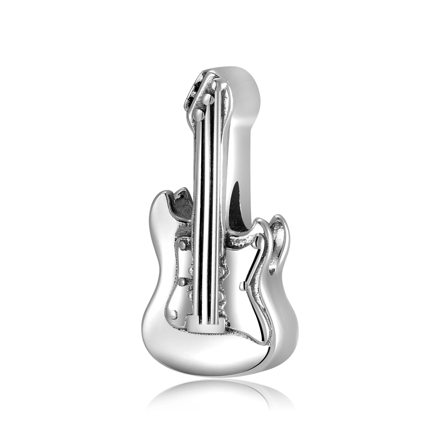 Love Rock Music 925 Silver Charms Guitar Instruments Beads Fit Women Original Diy Bangle Bracelet Women Fine Jewelry