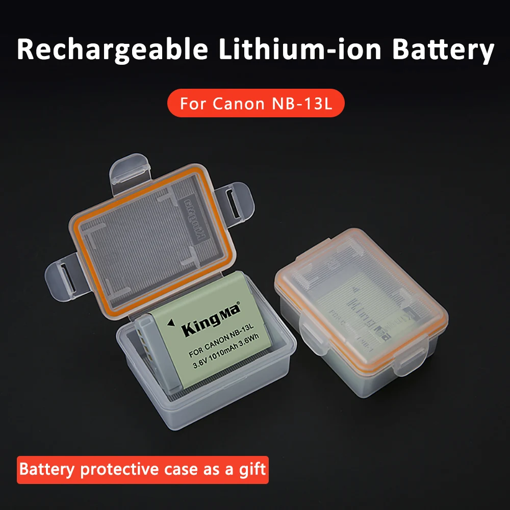 KingMa Replacement Li-ion Battery NB-13L For Canon G7X3 G5X2 G7XII G5X G9X SX620 SX720 HS Camera